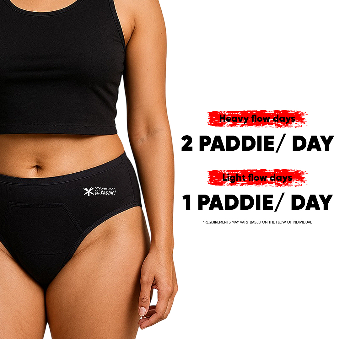 XYcromax Go Paddie reusable period panty for heavy and light flow